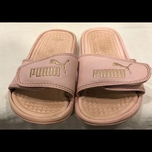 Kids Puma slides light pink